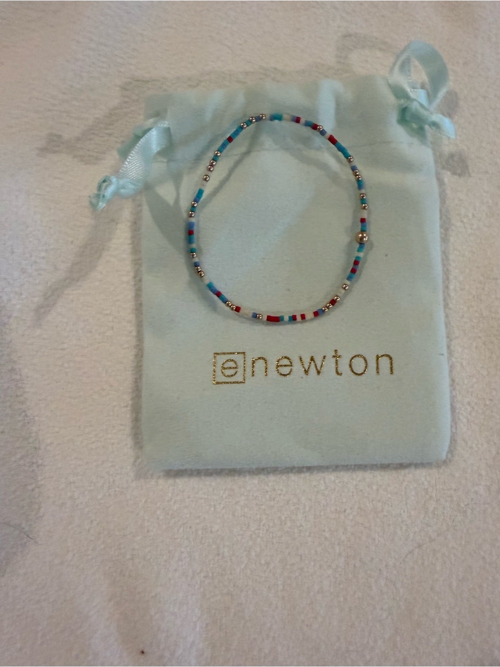ENewton Multicolor Seed Bead Bracelet - Turquoise, Red, Blue